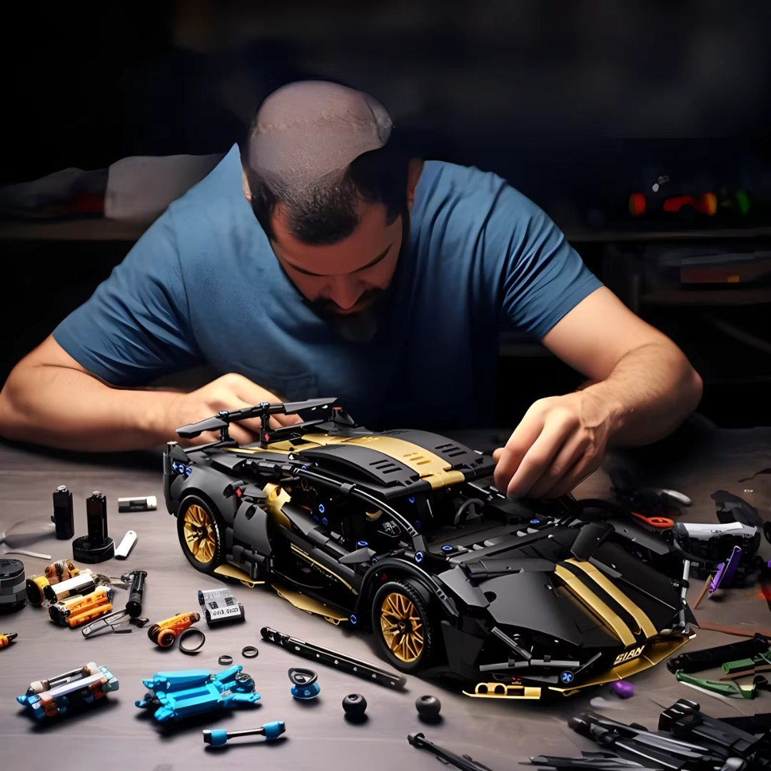 Technical Racing Sport Car Model Building Kit | 1280-Piece DIY Supercar