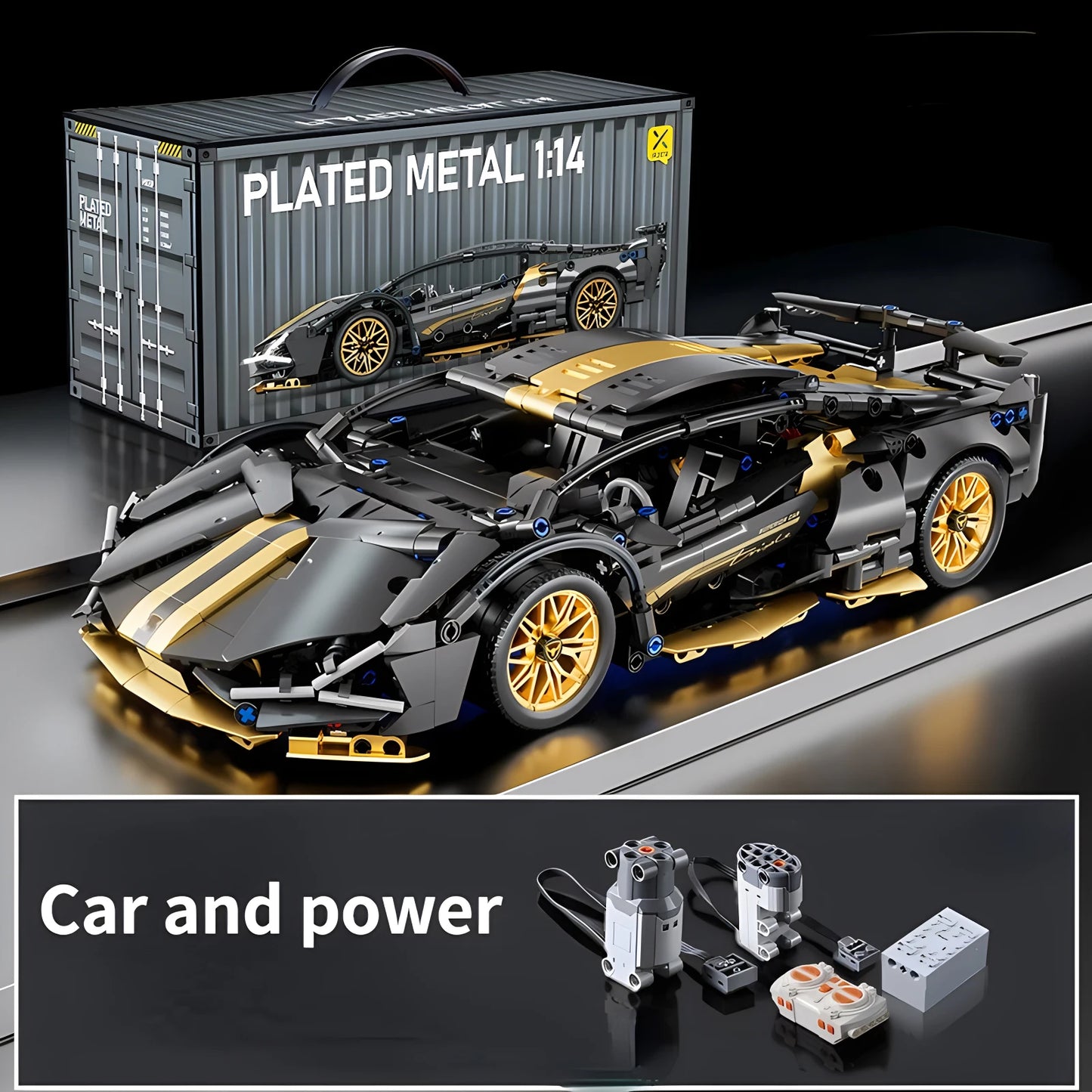 Technical Racing Sport Car Model Building Kit | 1280-Piece DIY Supercar